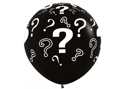 Gender reveal ballon fyldt med konfetti og helium