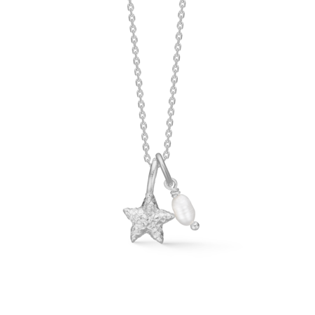 Starfish Lustre halskæde udført i 925 ren sterlingsølv med perle.