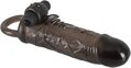 Rebel Men’s Gear Extension Regular Fit – sort penissleeve med vibrator og pungering.