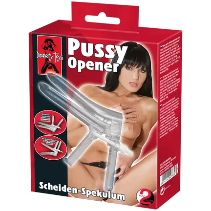 Pussy Opener – gennemsigtigt justerbart spekulum i klar plast