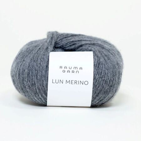 Garnet lun merino fra rauma garn i farven mellemgrå