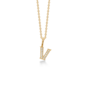 TENDER LOVE V pendant in 14 karat gold with diamonds | Danish design by Mads Z