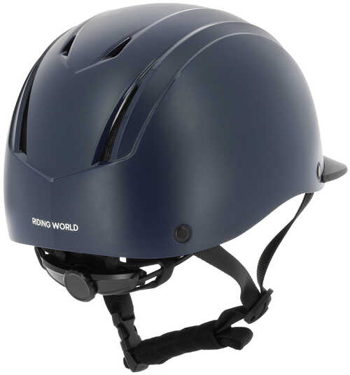 Riding World Topy junior ridehjelm - Mat Navy, S-M/52-56