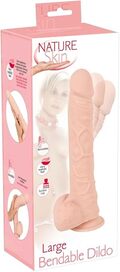 Stor realistisk dildo 29,5 cm med sugekop og åretegning