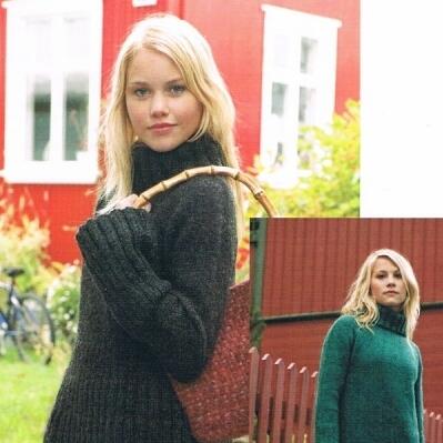 model ifoert strikket bluse von strikket i lettlopi. forside til strikkeopskrift