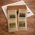 Frøpakke til mikrogrønt startkit med broccoli Raab, rødkål, ært, solsikke og Coco-mix