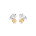Fleur earrings in sterling silver with 14-carat gold detailing