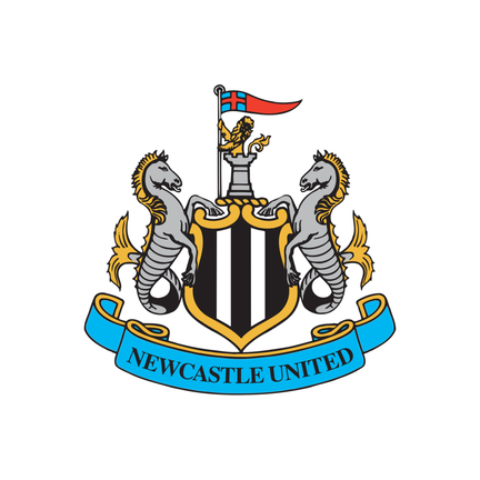 Newcastle United klublogo på hvid baggrund til rundt kageprint Ø2–28 cm