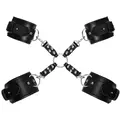 ZADO Leather Restraint Set læder bondage sæt med halsbånd, manchetter og kæde