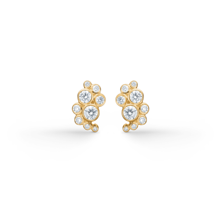 FREYA earrings in 14 karat gold with diamonds | Danish design by Mads Z