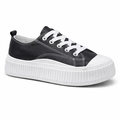Sort sneaker i ægte nappalæder med fleksibel sål og god komfort