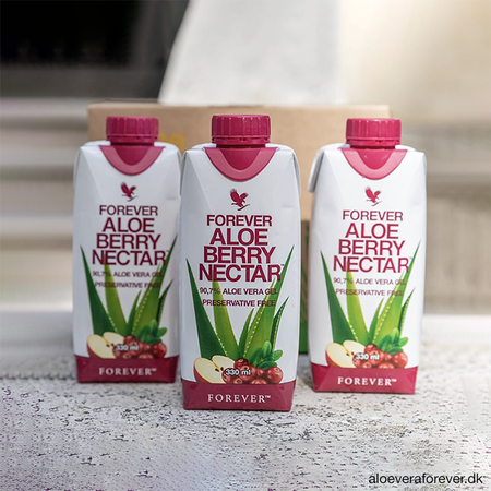 3 stk. minipak med Forever Alovera juice med tranebær og æble