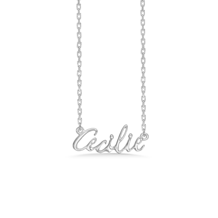 Name Tag Cecilie made of 925 pure sterling silver.