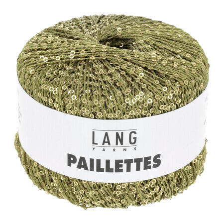 garnoegle af maerket paillettes fra lang yarns i farven kiwi gold