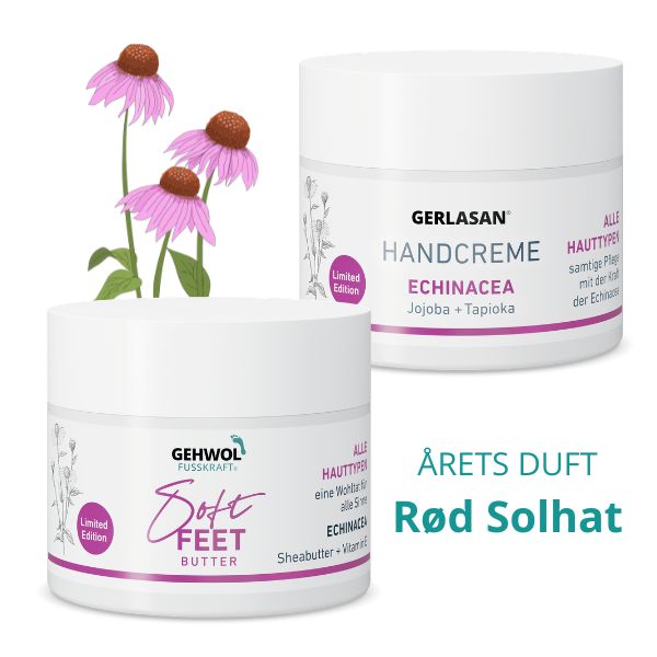 Gehwol Kampagne Årets Duft – Rød Solhat (Echinacea) Soft Feet Butter Fodcreme
