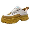 Dame sneakers hvid/karrygul