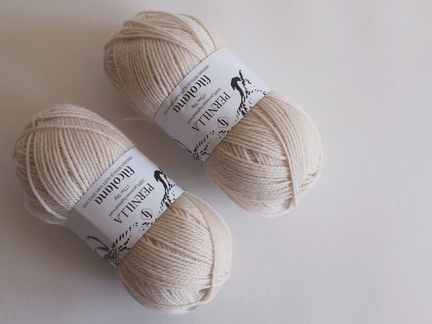 to nøgler Pernilla garn fra filcolana i farve 383 champagne