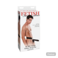 Hul naturdildo med pragtfulde testikler og justerbart elastisk strap-on-bælte i naturtro design