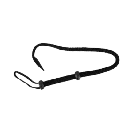 Wild Thing by Zado Whip 90 cm – sort læderpisk med langt håndtag og mange strimler.