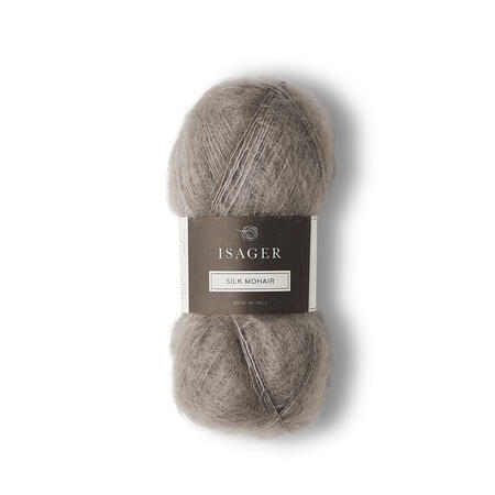 isager silk mohair farve 2 garn grå