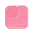 Eat Slow Live Longer Lick Mat Quad (20 x 20 cm) pink