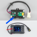 Motherboard til kinafyr – 12V styringskort med trekantet hvidt displaystik