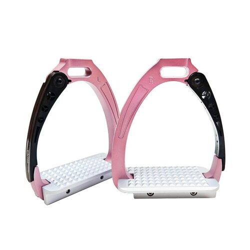 Equitare Clever sikkerheds stigbøjler - Lyserød/Sølv, 12cm