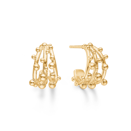 BUBBLES earrings in 14 karat gold | Danish design by Mads Z