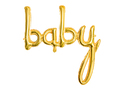 Baby folieballon guld - guld skrift ballon baby