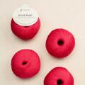 4 garnnoegler i kvaliteten arctic pearl fra pascuali i farven scarlet 07