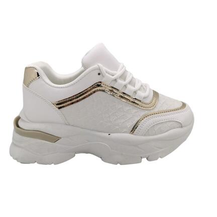 sneakers chunky hvid/guld | 39