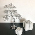 metal træ 27 cm sølv