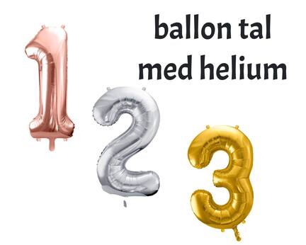 Ballon tal med helium - folietal med helium