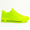 Neongul sneaker med air-sål og bølget design