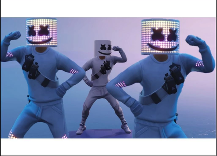 Fortnite sukkerprint A3 med Marshmello-dansehold