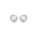 SWIRL W. PEARL earrings in silver with pearl | Danish design by Mads Z