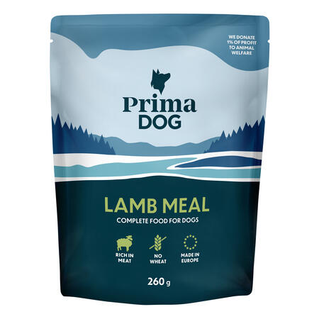 PrimaDog Måltidspose 260gr. med smagen af lam