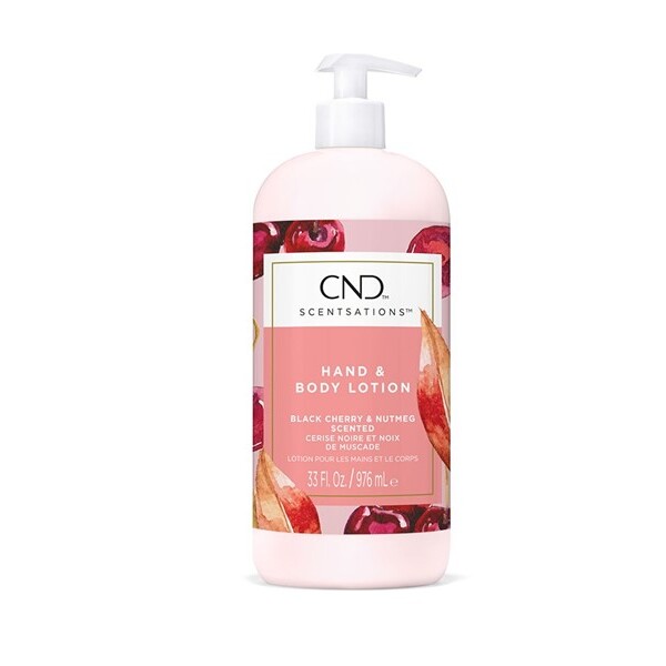 CND Scentsations, Hand & Bodylotion, Cherry & Nutmeg, 975 ml. STOR - Håndcreme, Kropscreme, Velduftende creme, Dermatologisk testet