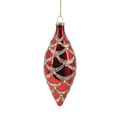 Jule ornament i skindende rød