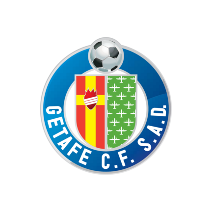 Getafe CF klublogo på hvid baggrund til rundt kageprint Ø2–28 cm