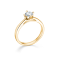 CROWN solitaire and diamond ring in 14 karat gold | Danish design by Mads Z