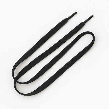 Sorte Flade Snørrebånd 90cm