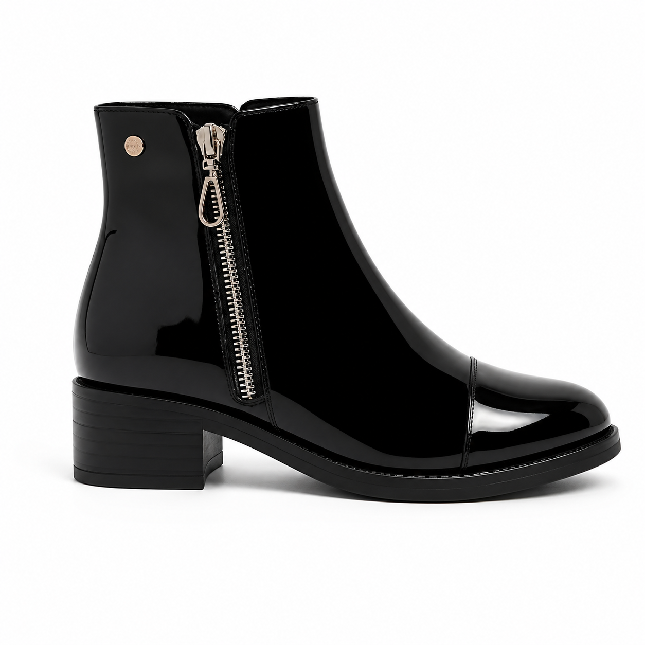 Noira Gloss Zip Boot - 36