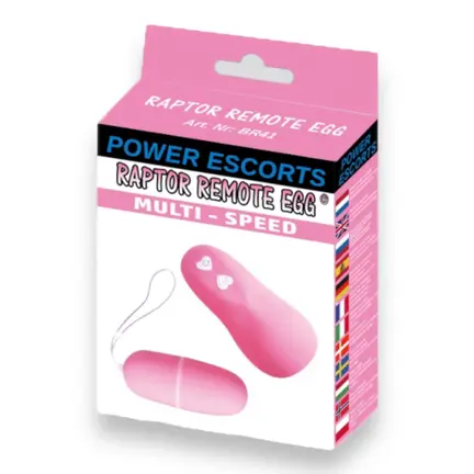 Power Escorts Raptor Remote Egg Pink – fjernstyret pink vibratoræg fra Power Escorts