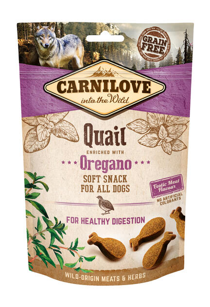 Carnilove Semi moist snack Quail with oregano - 200g