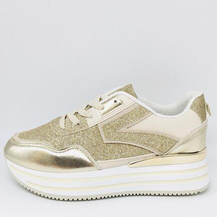 Kayla dame sneakers guldglimmer