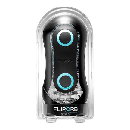 TENGA Flip Orb Strong Blue Rush Masturbator – klembar masturbator med kugler og nubre, vandtæt design og medfølgende opbevaringsholder