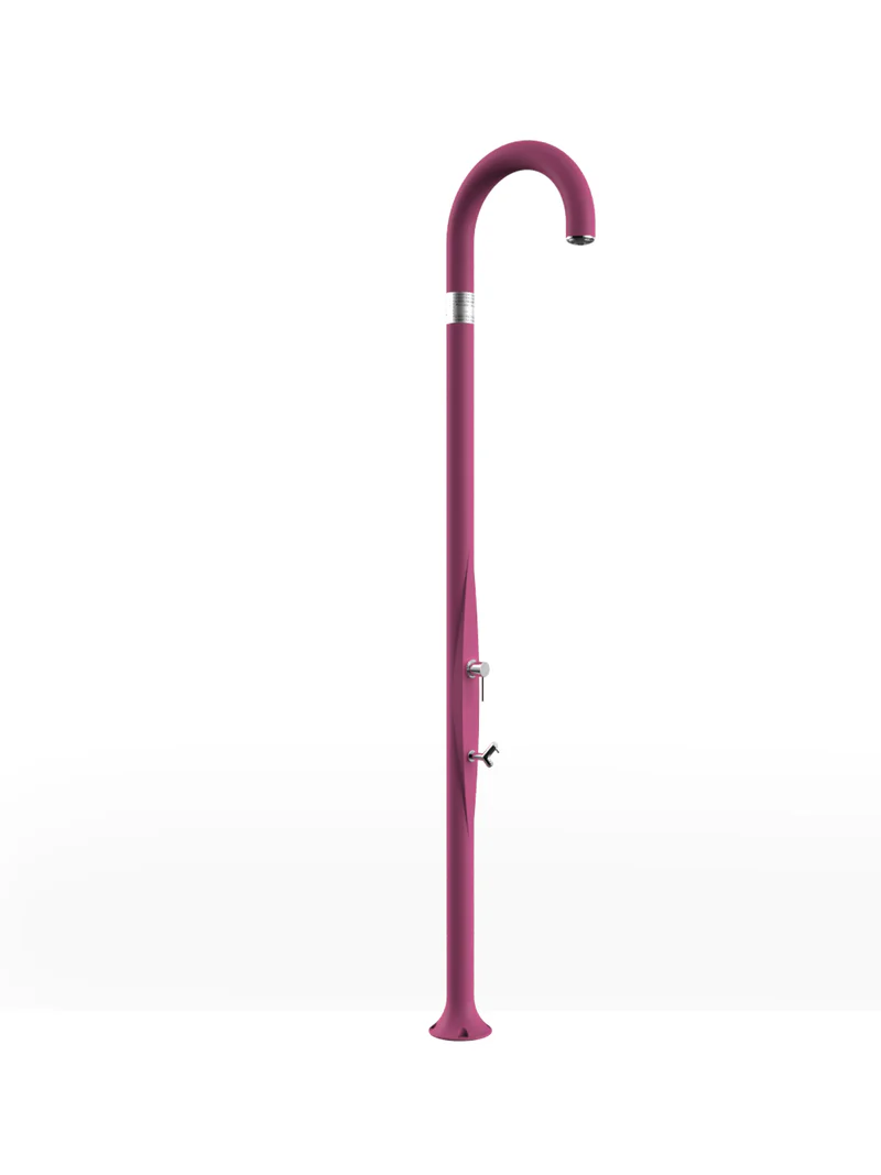 Arkema - FUNNY YIN T125 Außendusche mit Fußdusche - Kalt- und Warmwasser - Fuchsie