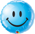 Blå smiley helium ballon