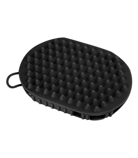 Waldhausen massage strigle til hest & pony - Sort